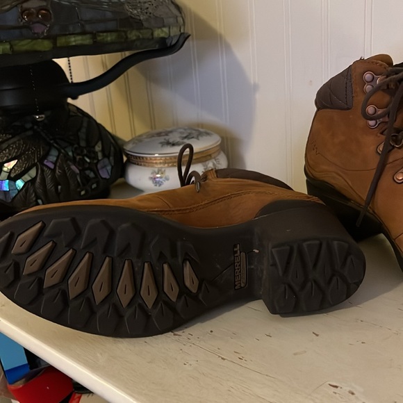 Merrell ladies Chateau Oak Heeled lace up select dry waterproof boots size 9 - Picture 7 of 9